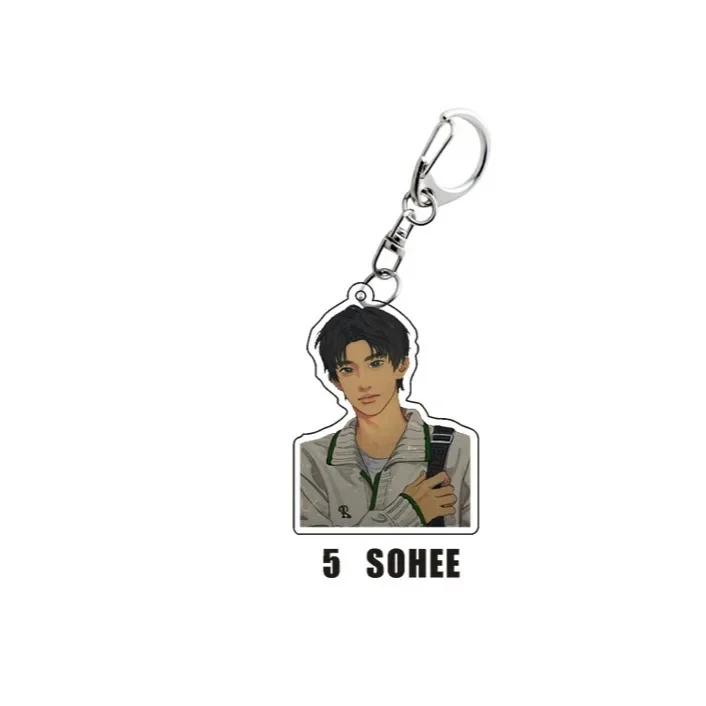 Fashion Korean Men's Team SHOTARO EUNSEOK SUNGCHAN WONBIN Keyrings Pendant Star Creative HD Pattern Acrylic Keychain Pendant