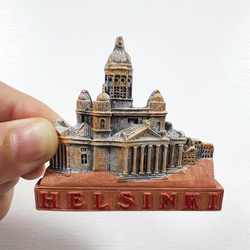 

Finland Capital Helsinki Tourist Souvenir Creative 3D Landmark Building Decoration Magnet Fridge Magnet Gift