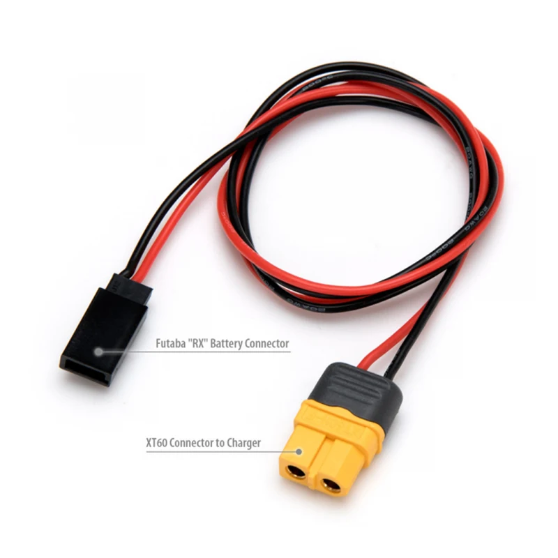 2 uds XT60H hembra a Futaba hembra Cable adaptador Cable de carga 22awg 30cm para RC avión coche barco cargador de batería Motor Esc