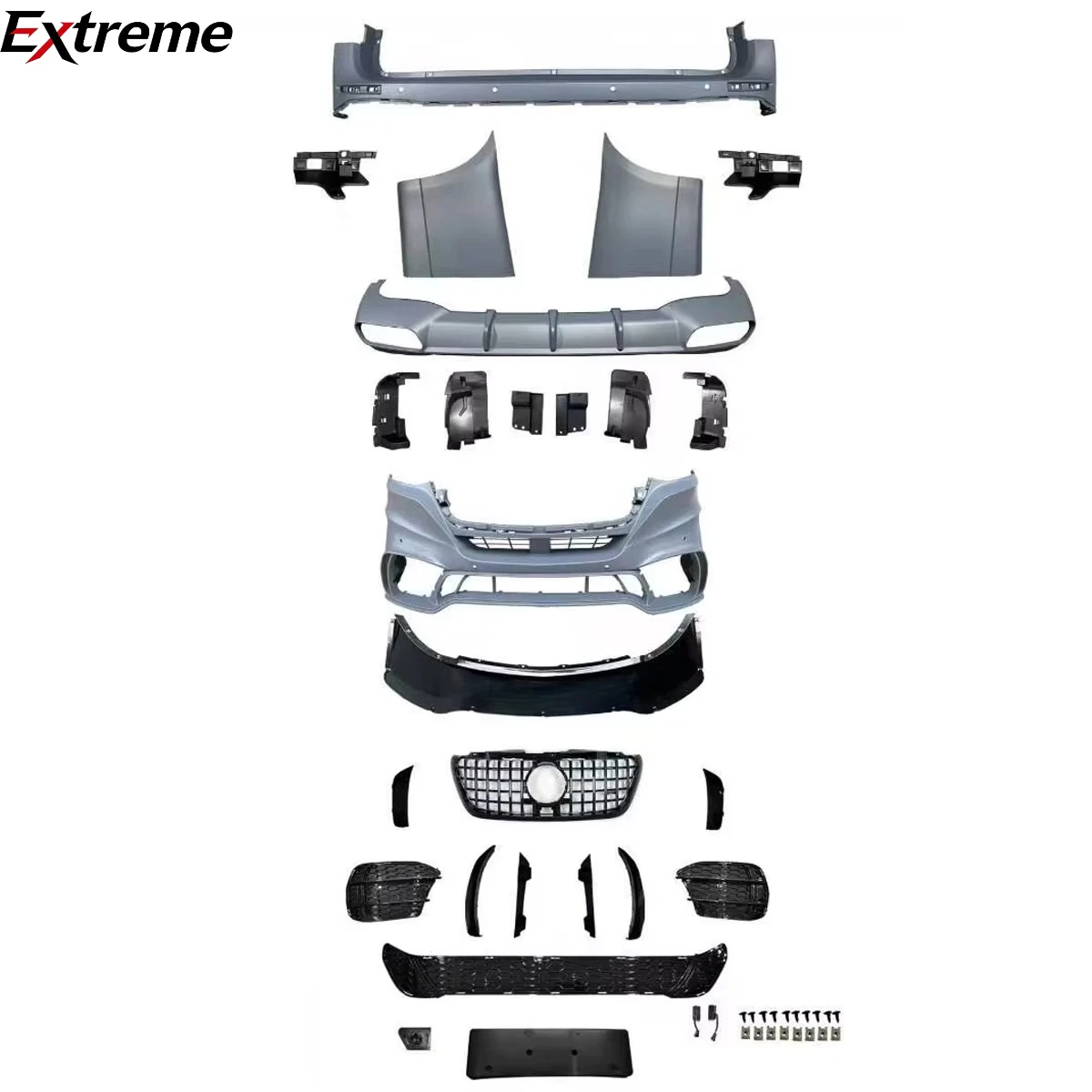 Hot Sale Car Bumpers Body Kit for Mercedes Benz Sprinter W907 2018-  Modified to 2024 AMG Style.