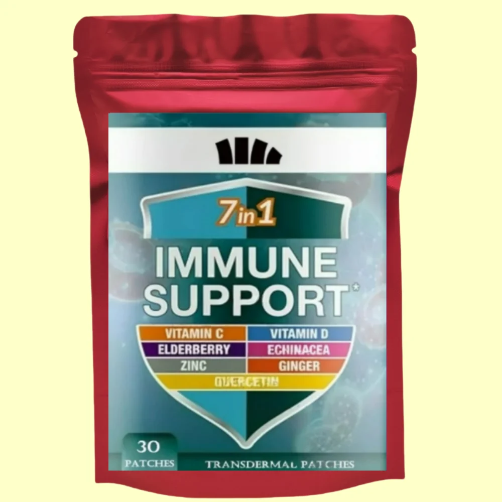 30 Patches 7 In 1 Immune Support Transdermal Patches Powerful Blend Of Elderberry, Vitamin C, Zinc, Immune Booste