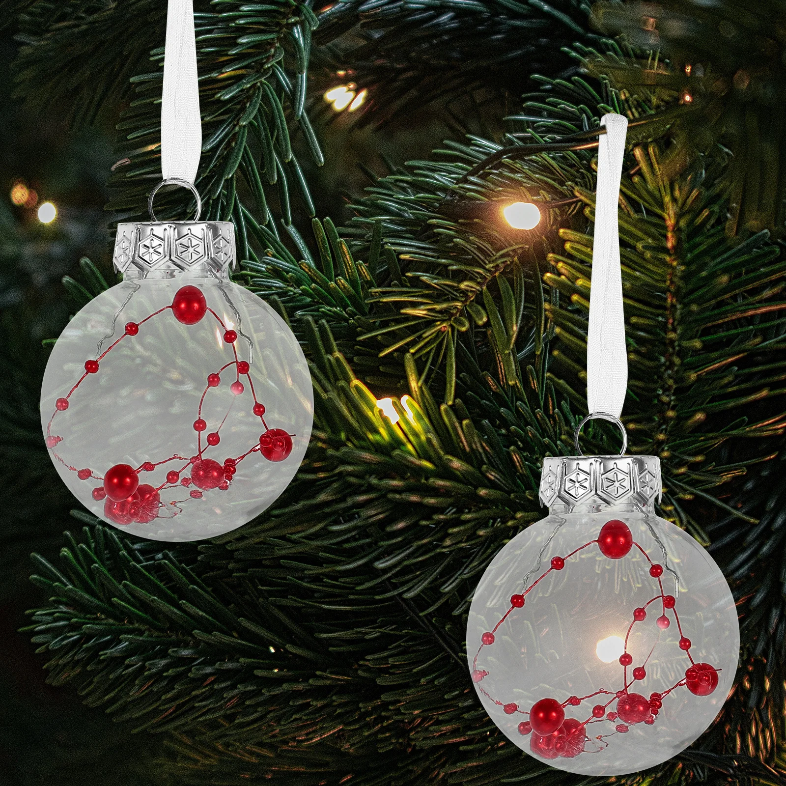 

24 Pcs Hanging Tree Ball Decoration Pendants Holiday Decorations Small Ornaments for