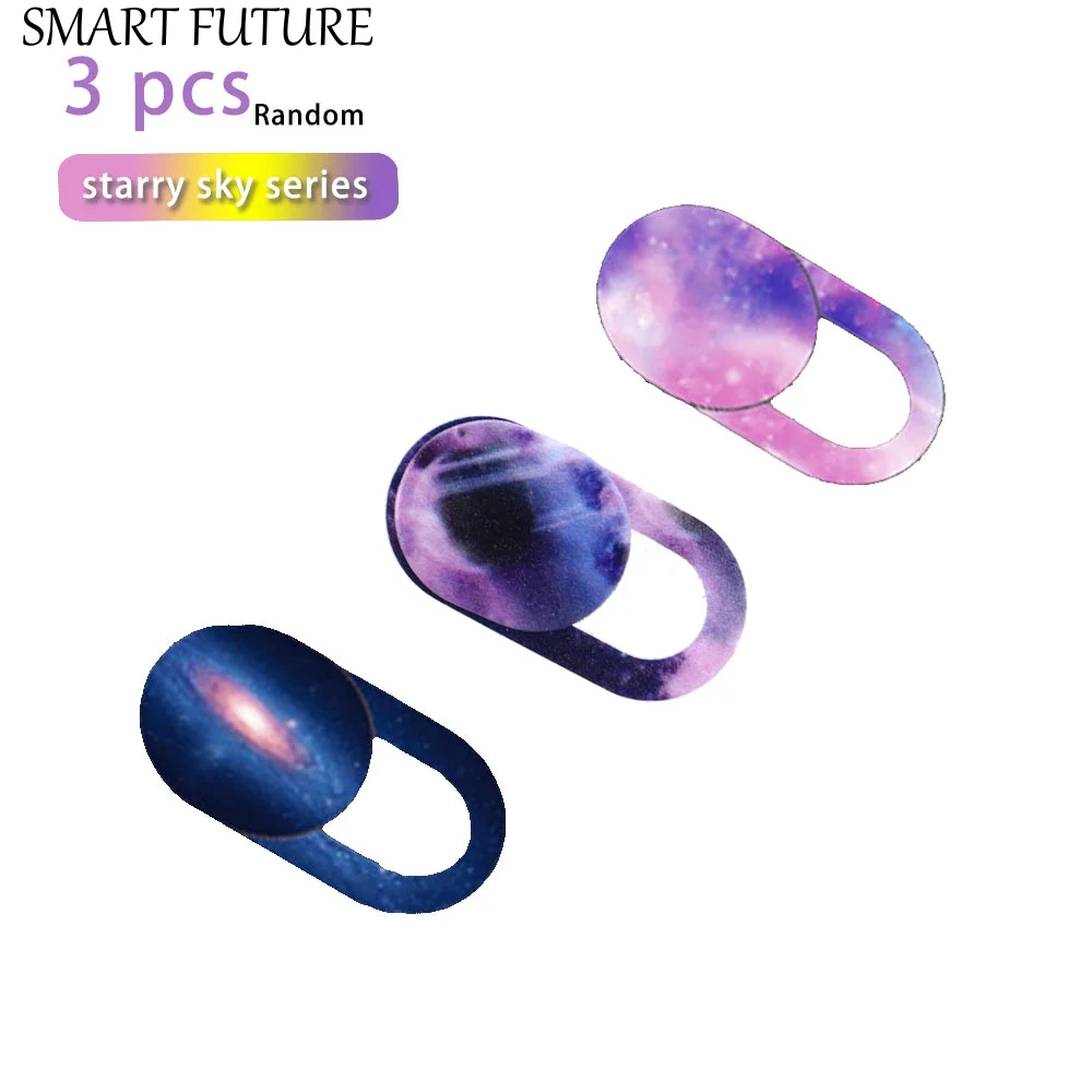 Camera Cover Slider Sticke Laptop Stickers Camera Protection Shutter Starry Sky Pattern WebCam Camera Cover Phone Lens Cover