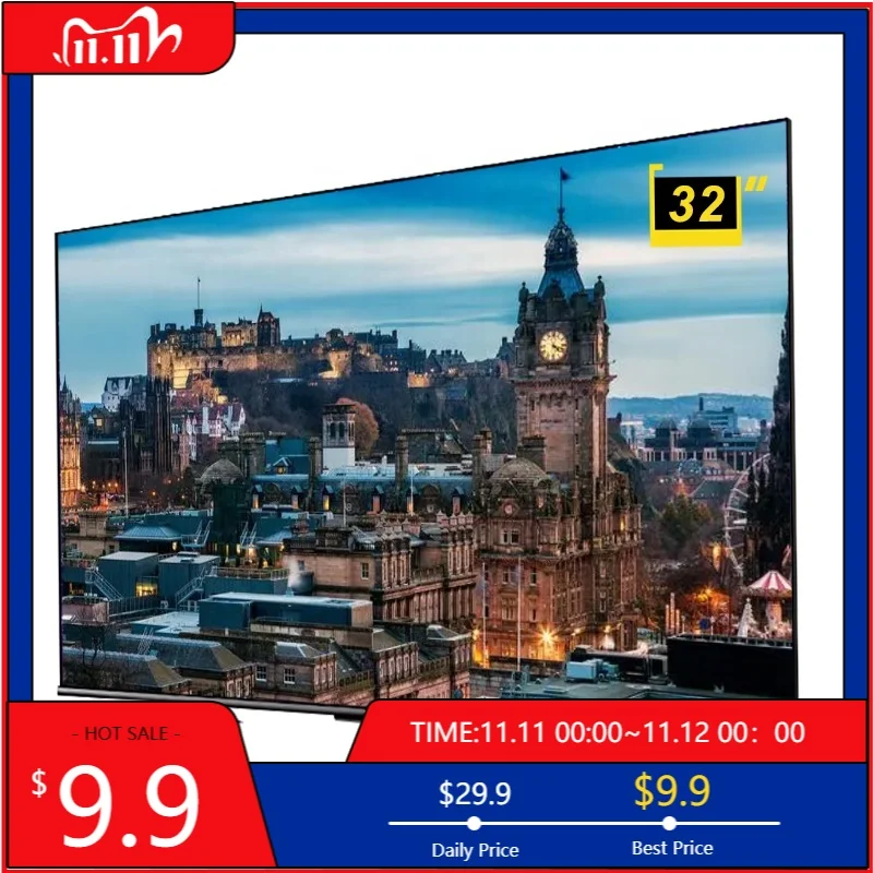 

STLF Customized Advanced 32 Inch Frameless Smart TV LED Android Television Flat Screen Home Hotel TV
