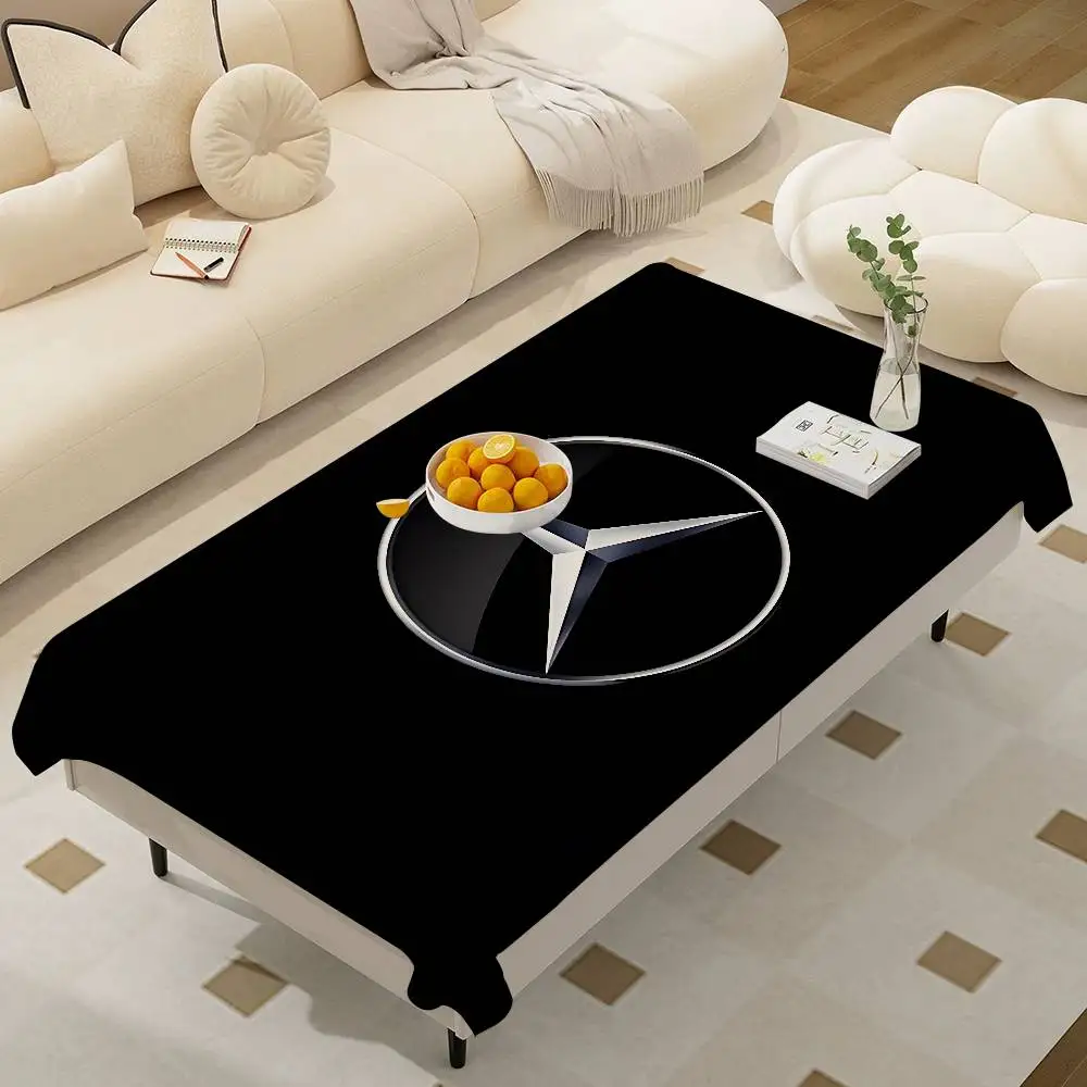 M-Mercedes-Ben-zs Logo Rectangular Tablecloths Washable Wedding Party Kitchen Dining Living Room Birthday Decoration Table