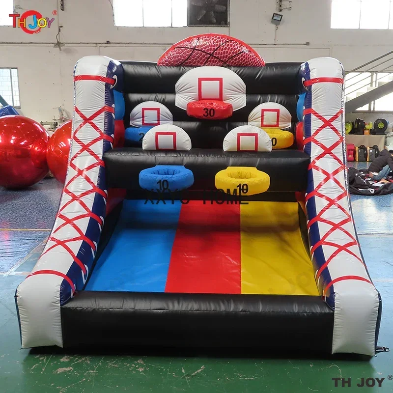 4x3x3mH custom made inflatable basketball hoop game basketball shooting tossing game new popular carnival inflatable kids games