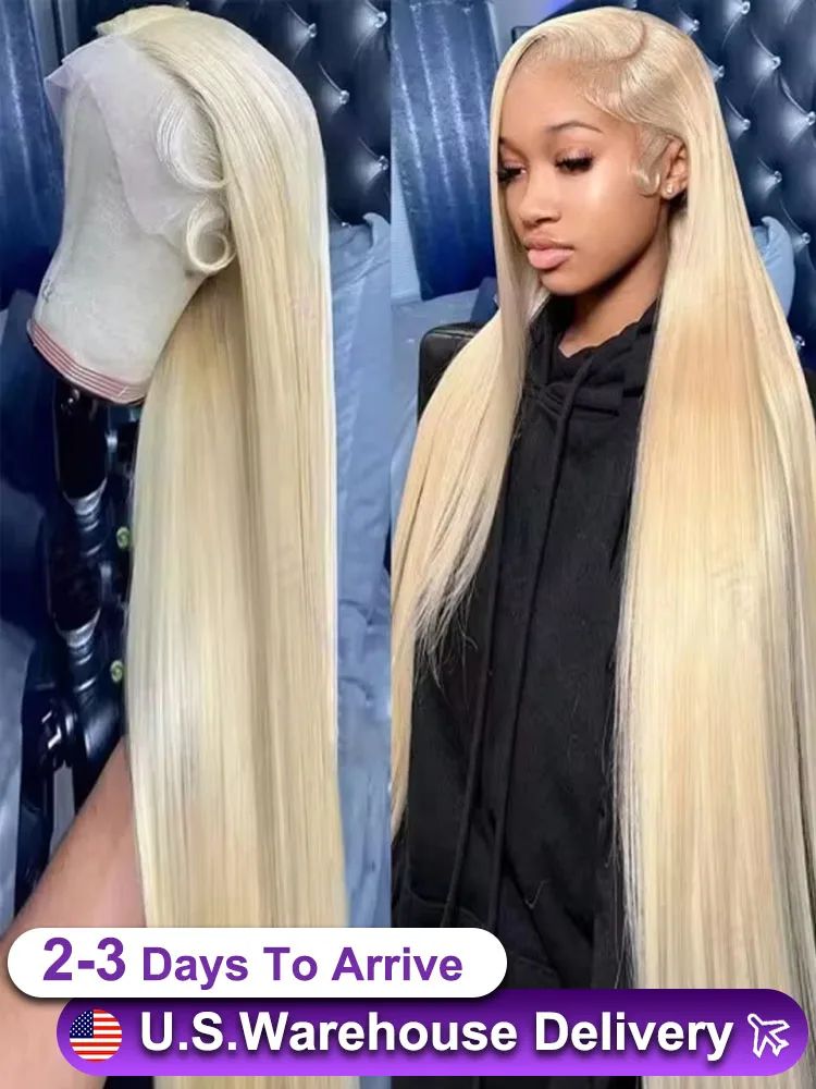 

613 13x6 HD Transparent Lace Frontal Wig Honey Blonde Straight Human Hair Wigs 40Inch 250% Brazilian Lace Front Human Hair Wig