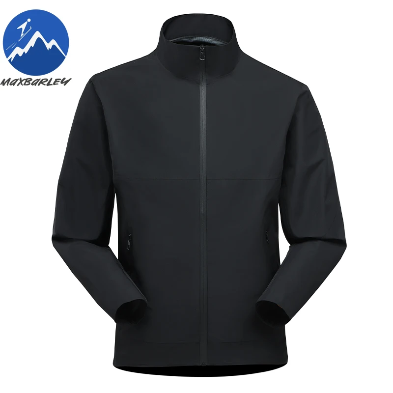 Maxbarley Man Jacket 2025 Autumn Premium Solid Color Camping Windproof Single Layer Rush Coat Outdoor Climbing Waterproof Coats