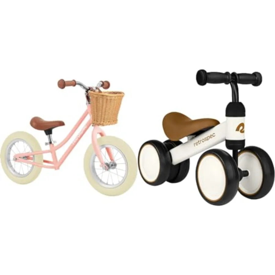 Baby Balance Bikes for Toddlers Ages 12-36 Months - Adjustable 4-Wheel Walker Bike in Blue with Lightweight Aluminum Frame and