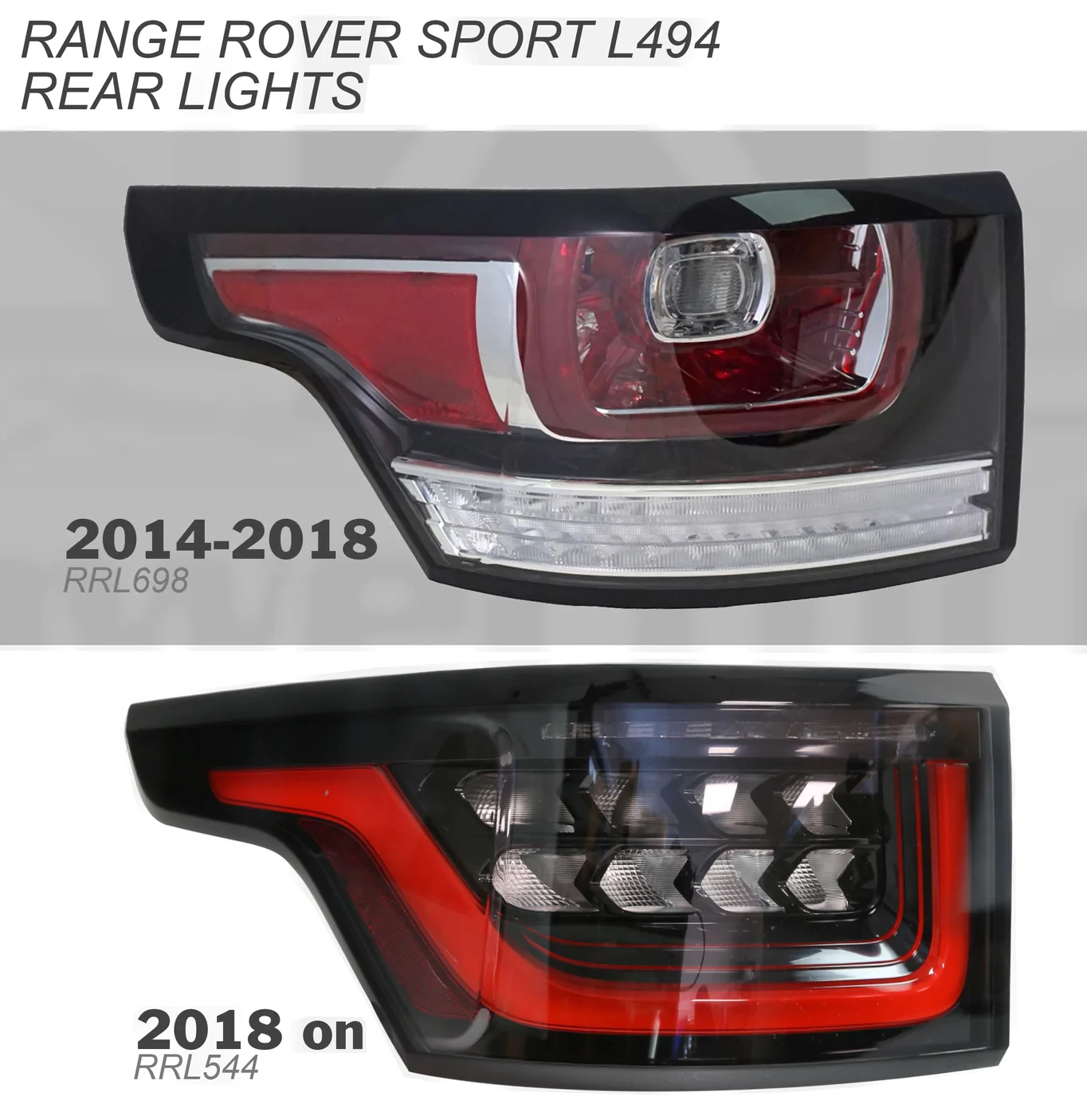 Tail Lights For Land Rover Range Rover Sport L494 2013 2014 2015 2016 2017 Upgrade 2022 Style Car LED Rear Taillight Signal Lamp