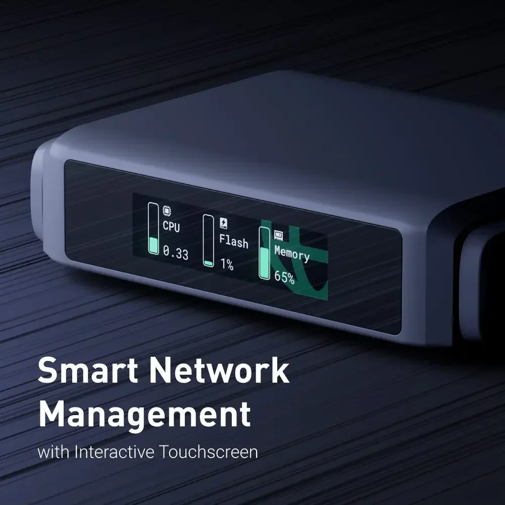 GL.iNet GL-BE3600 (لوحة 7) Enrutador Wi-Fi 7، puertos duales de 2,5 G، pantalla tactil، punto de acceso para juegos de3570 Mbps