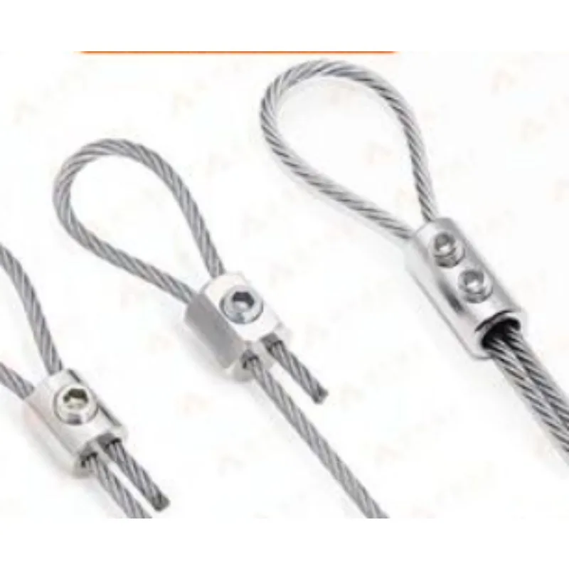 10Pcs 304 Stainless Steel Wire Rope Clamp Hexagon Double Screws for 2-12mm Cable Rigging Hardware