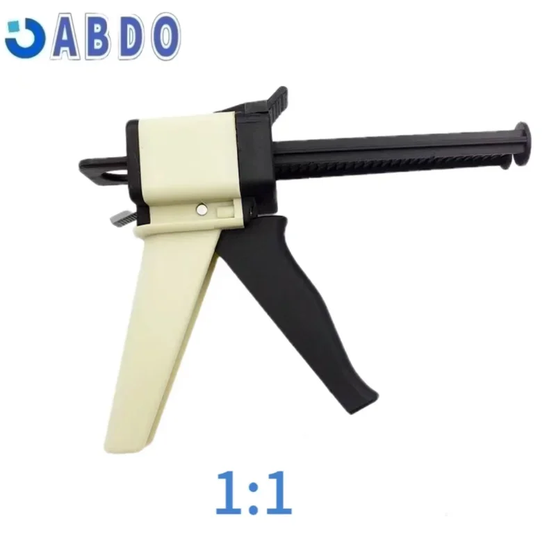 Dental 1Pc Impression Mixing Dispensing Gun 50ml Universal Silicone Rubber Dispenser Gun 1:1/ 10:1