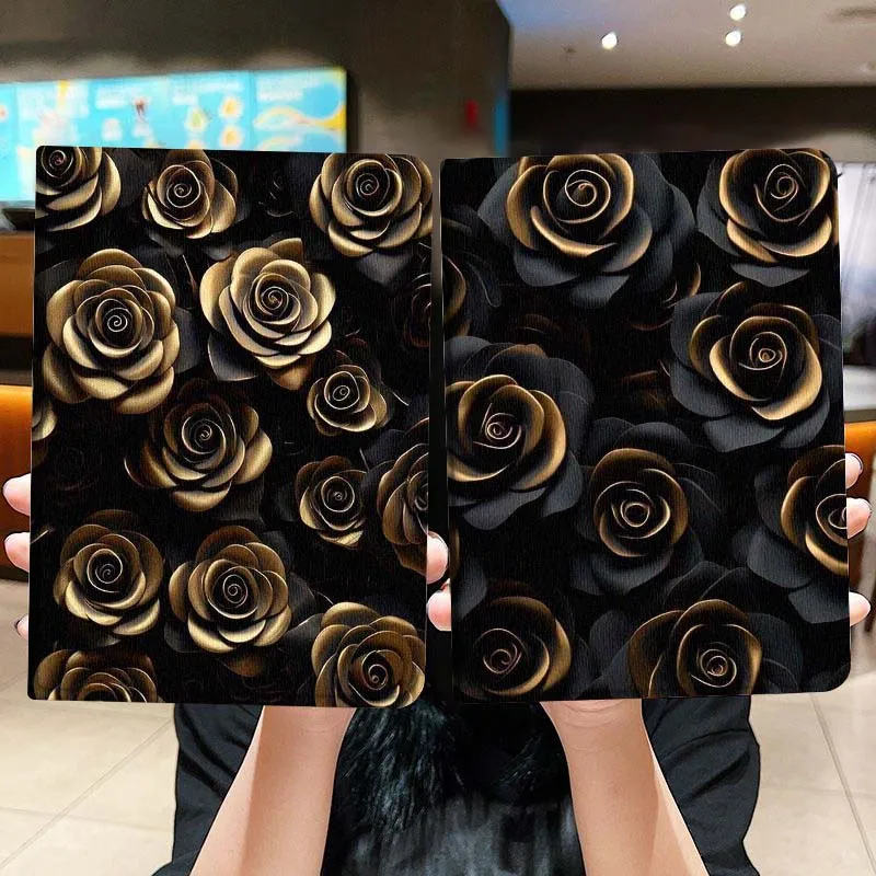 

Popular Glossy Rose Flower Gift For Honor Pad 8 V8 9 GT MagicPad 13 3 2 Tab MatePad Pro Air 12 X 12.6 Foldable Tablet Case