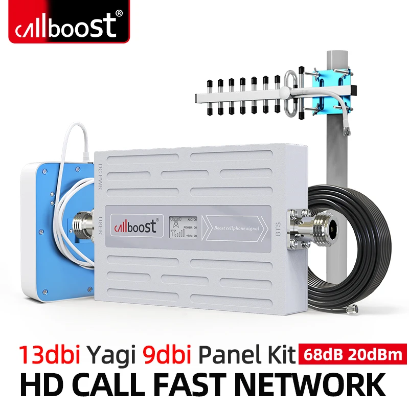 Callboost 4G Cellular Mobile Network Amplifier 4G 1800 Booster Signal 1900 1700 Repeater 2600 Enhance Signal Internet Antenna