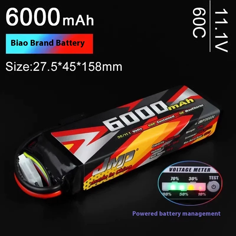 Jmp 1/6 1/8 1/10 Remote Control Car Specific Lithium Battery 6000mah 60c 3s 11.1v Udr Tr4/6 Mohave Slege Sled Power Display