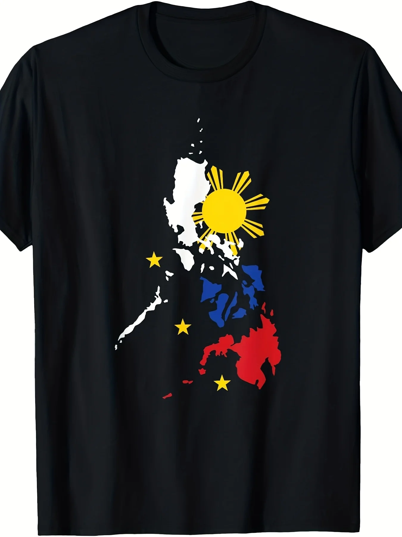 Philippines Map Samsung Pattern Proud Filipino T-Shirt Unisex 2025 Summer Short Sleeve Printed T-Shirt Pure 220g, Daily T-Shirt, Casual Wear, Classic Print, Retro Style, Breathable Material, Durable Shirt, Printed Top, Short Sleeve T-Shirt, Filipino Pride, Casual Wearers