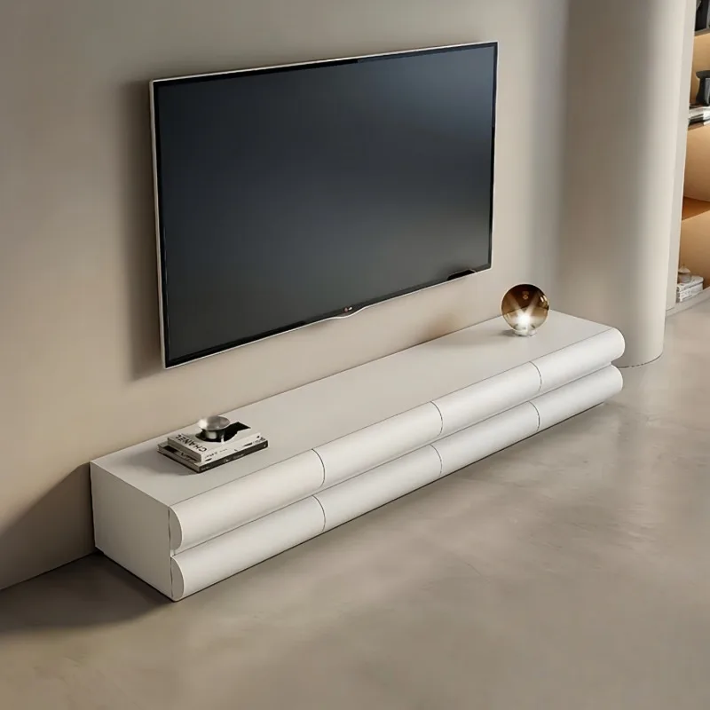 Nordic painted solid wood TV cabinet, creative art living room audio-visual cabinet