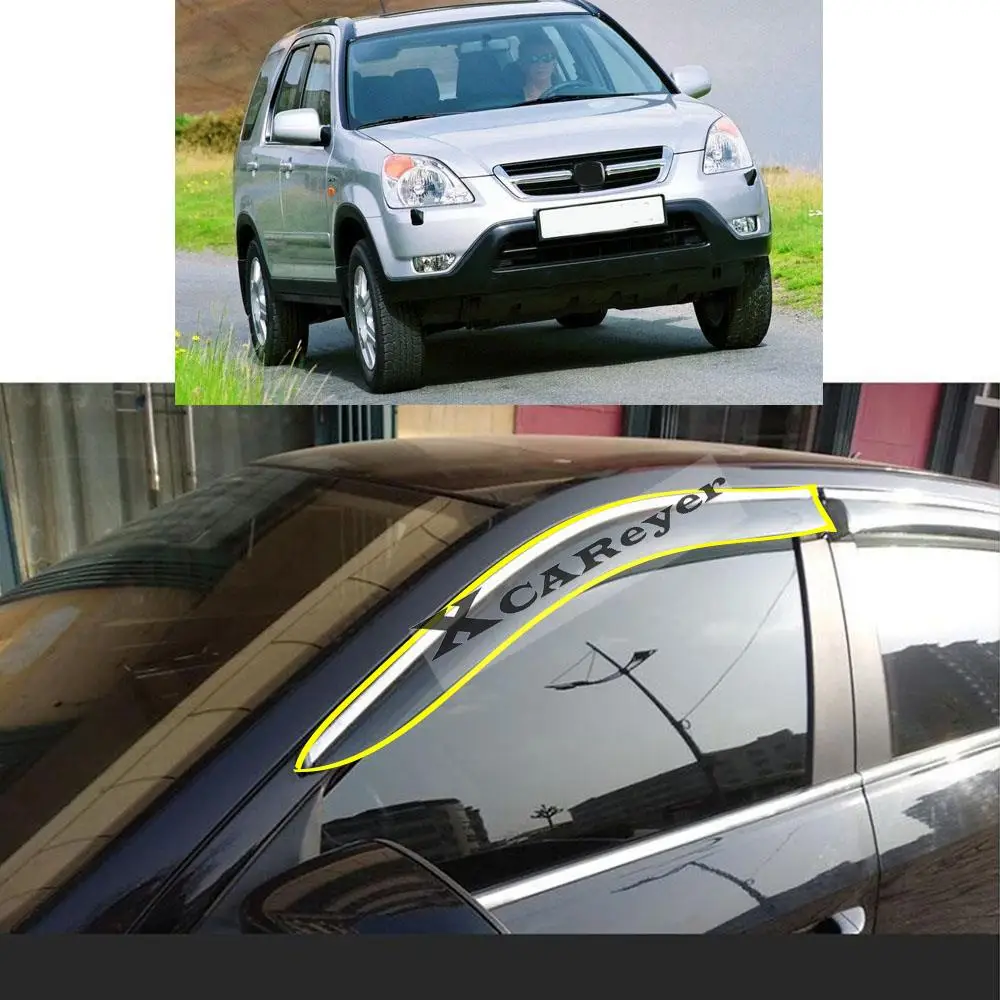 For Honda CRV CR-V 2001 2002 2003 2004 2005 2006 Car Body Styling Sticker Plastic Window Glass Wind Visor Rain/Sun Guard Vent