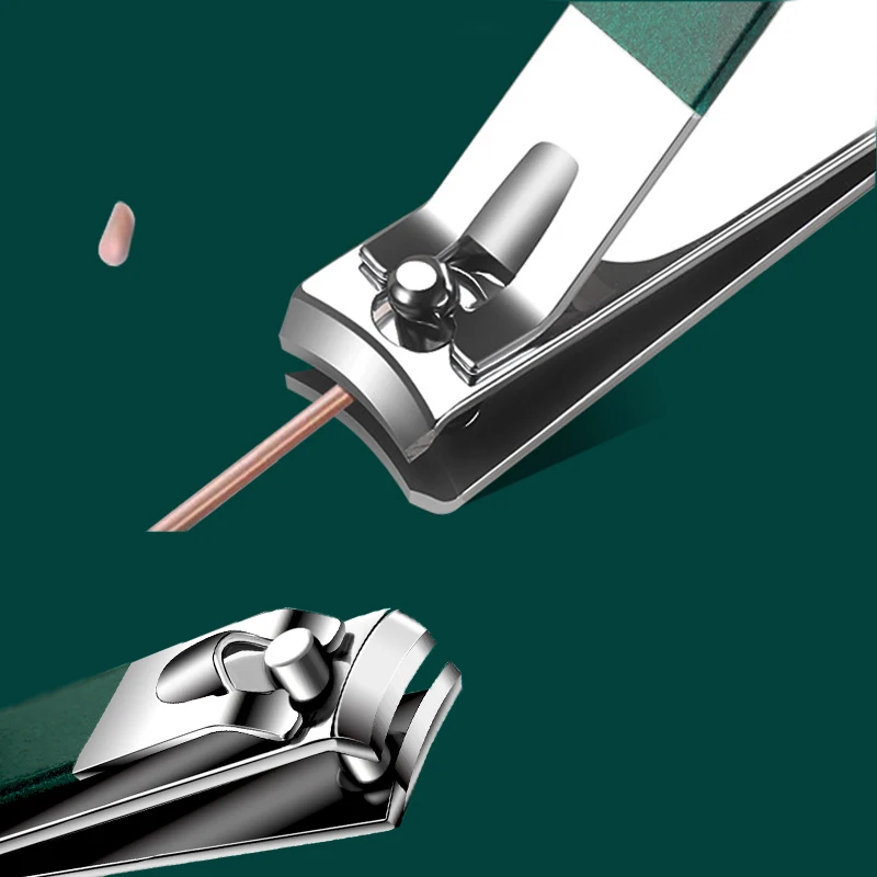 Dark Green 7/13/24pcs Nail Clippers & Manicure Set with Travel Case - Stainless Steel Cuticle Nippers, Pedicure Tools for Hands