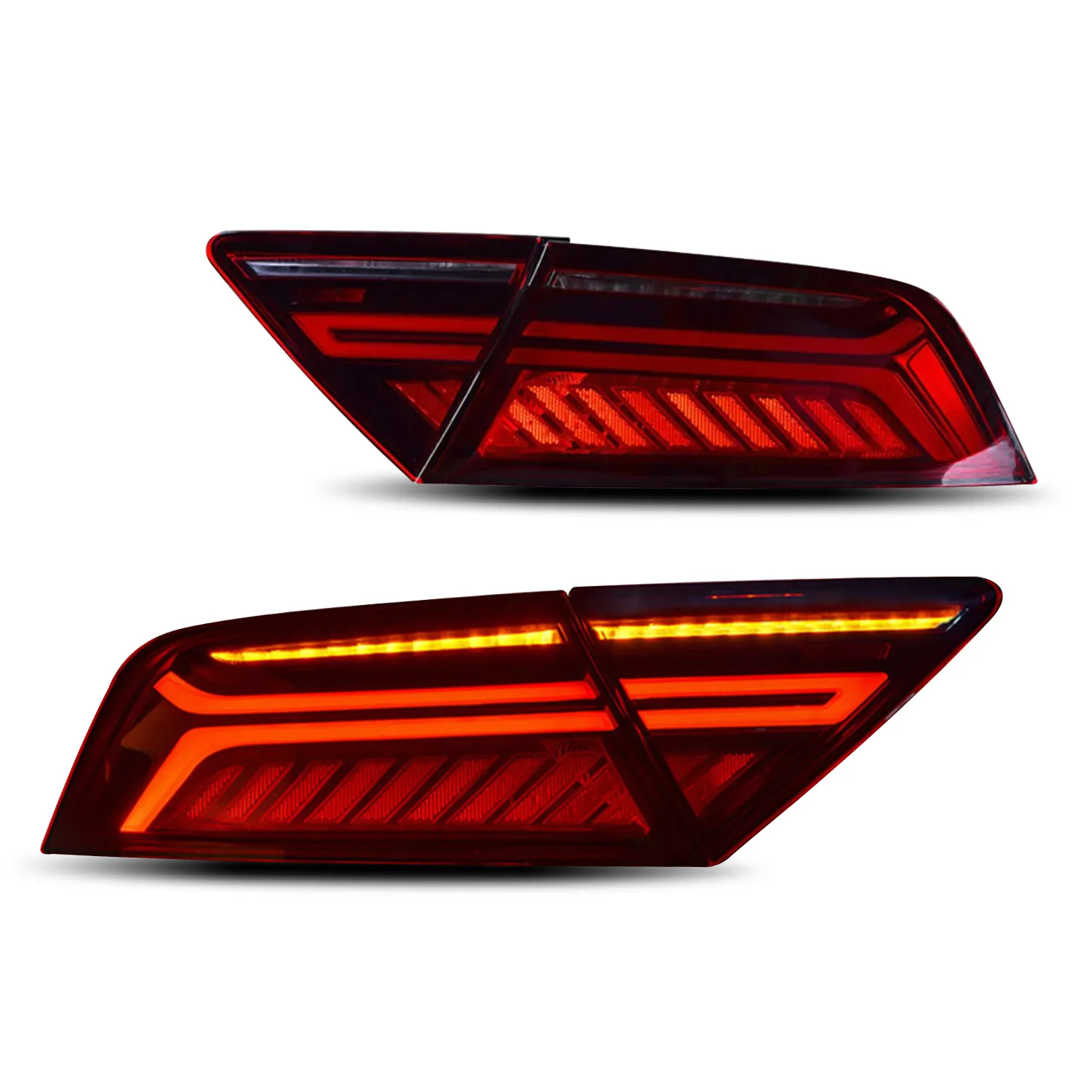 لأودي A7 2012- 2018 مجموعات الضوء الخلفي تعديل مع LED الضوء المتدفق تحول الخلفية الذيل مصباح A7 اكسسوارات السيارات ترقية جديدة