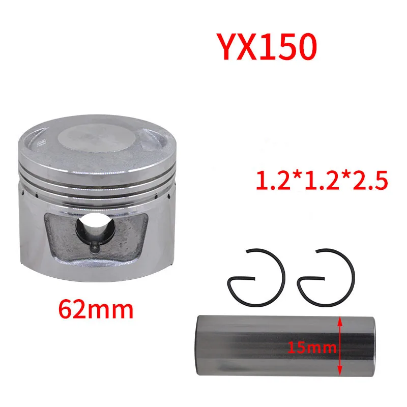 Motorcycle Cylinder Piston Ring Gasket Kit 62mm for Yinxiang YX150 YX 150 150cc Water-cooled Engine Spare Parts