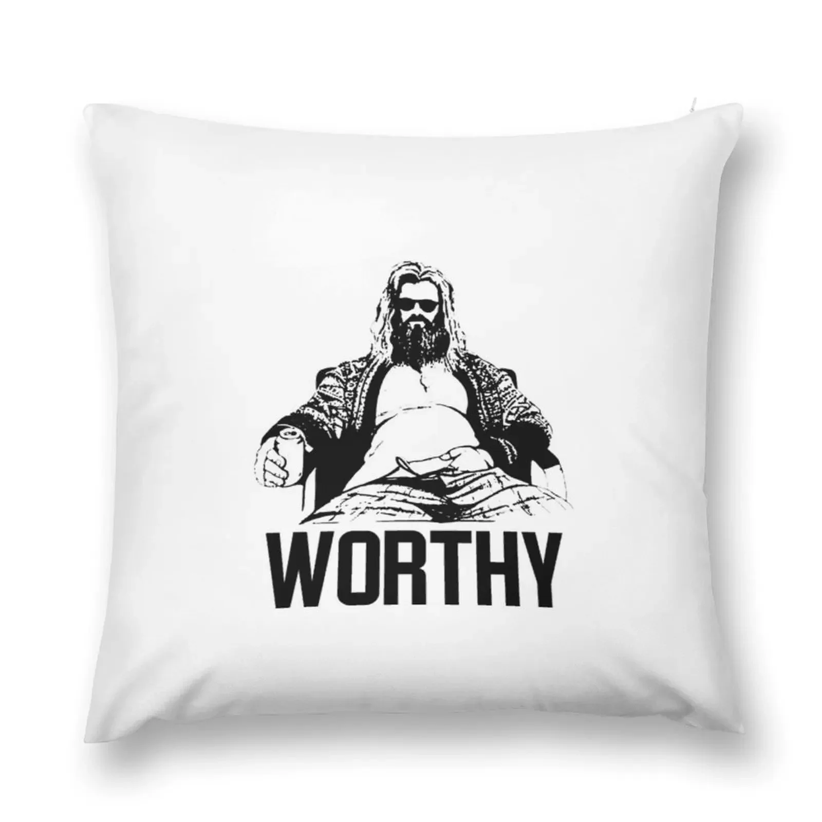 Thor T-ShirtStill Worthy Fat Thor T-Shirt_by scribblejuice_ Throw Pillow christmas decorations 2025 sleeping pillows pillow