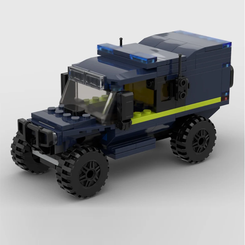 스피드 레이싱 카 모델 MOC 빌딩 블록 경찰 다목적 차량 모듈형 기술 어린이 휴일 선물 조립 장난감