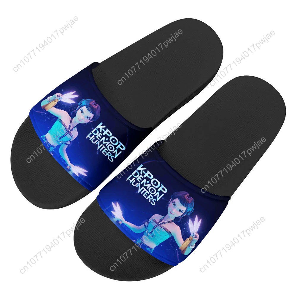 KPop Demon Hunters Zoey Kapcie Domowe Buty do Wody Męskie Damskie Plażowe Lekkie Sandały na Basen Personalizowane Letnie Kapcie