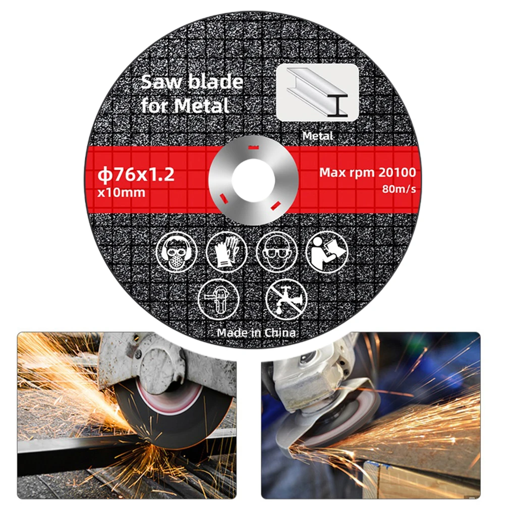 Harz-Schleifscheibe, Sägeblatt-Winkelschleifer, 2 Stück 76 mm 3-Zoll-Trennscheibe, lange Lebensdauer für die Metallverarbeitung