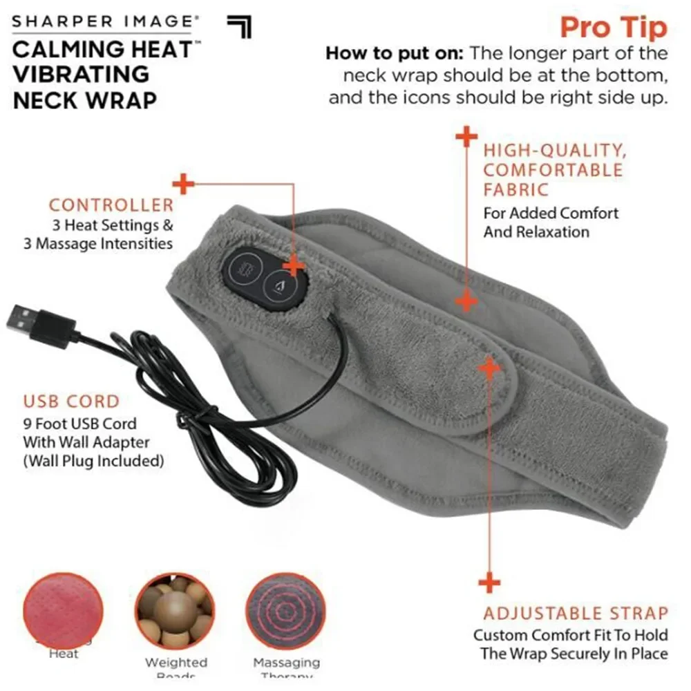 Heater Portable Electric Heating Pad for Neck Fatigu Massager Vibrator Electric Neck for Pain Relief Heat Therapy Massage Pillow