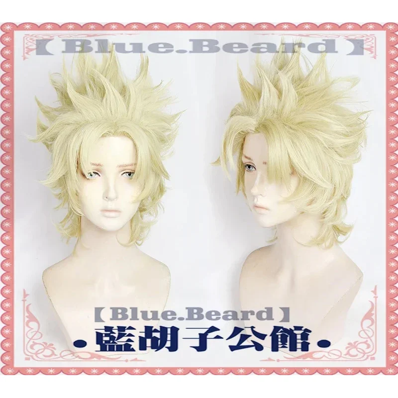 Невероятные приключения ДжоДжо Цезарь Антоonio Zeppeli, золотые короткие косплей, термостойкие синтетические волосы, костюм на Хэллоуин + шапочка для парика