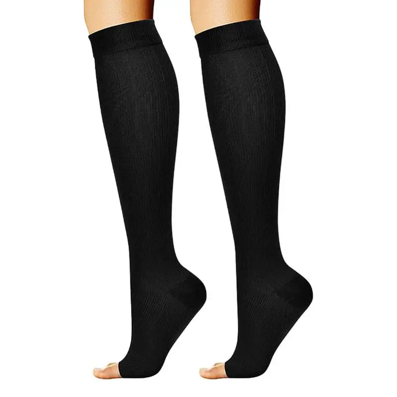 Toeless Compression Socks Toeless Support Stockings Easy On Knee High Socks Toeless Stockings Knee High Socks Travel Compression