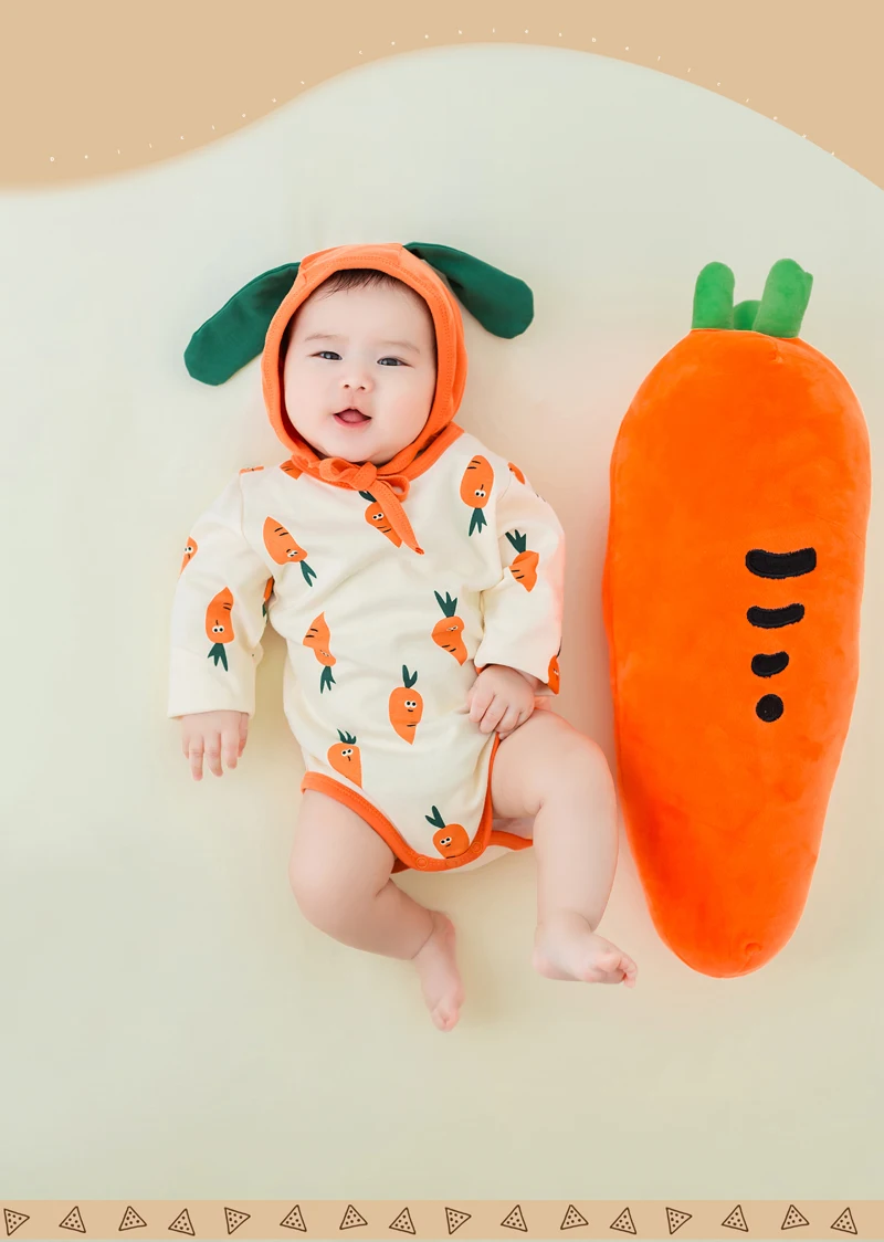 Babys Hundred Day Photo Clothing Studio Art Photography Theme Prop Radish Little Rabbit shooting bebe fille  아기 코스프레