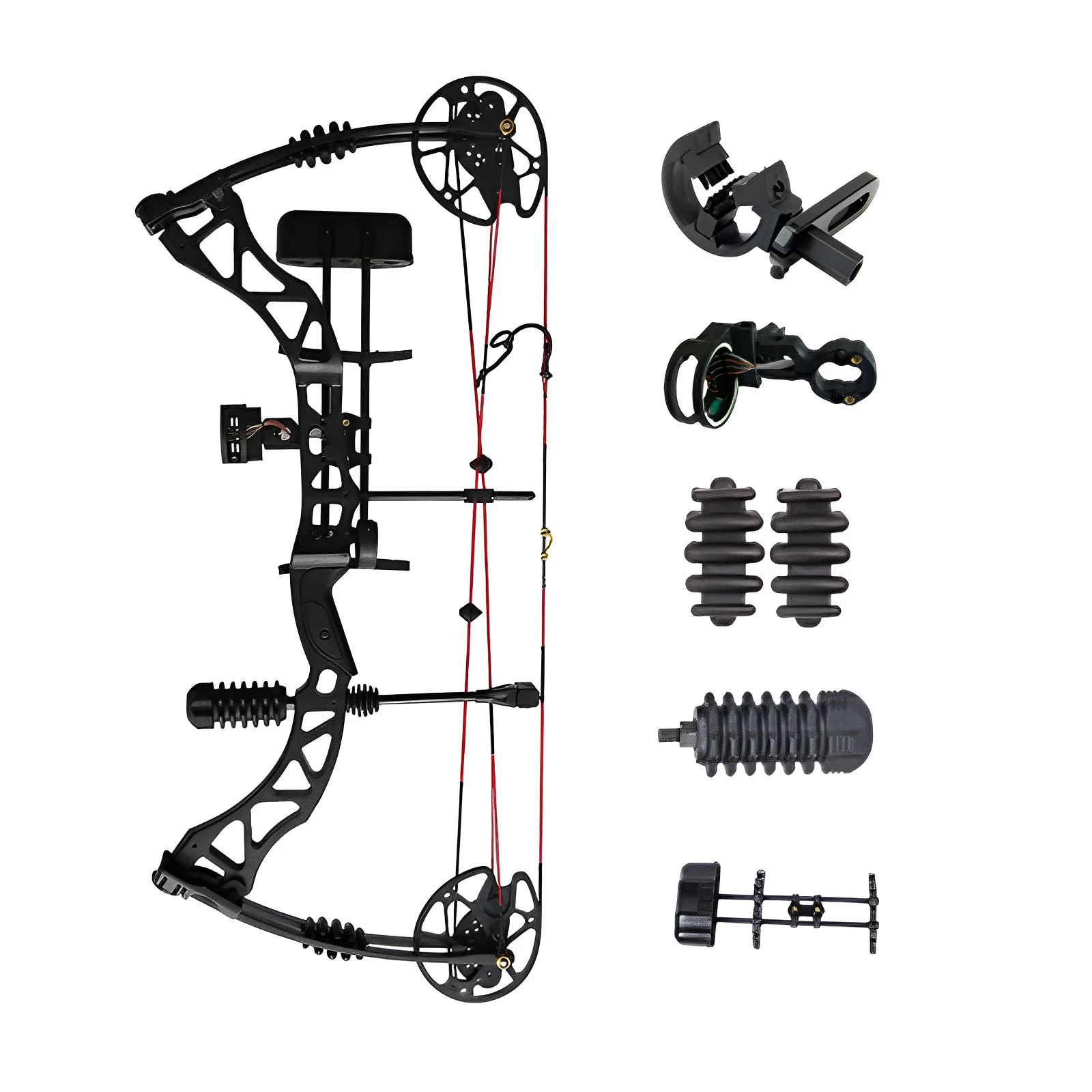 

30-70lbs Adjustable Compound Bow Kit Right Hand 329fps Archery Hunting Shooting Target Let-off 80% 3 Color