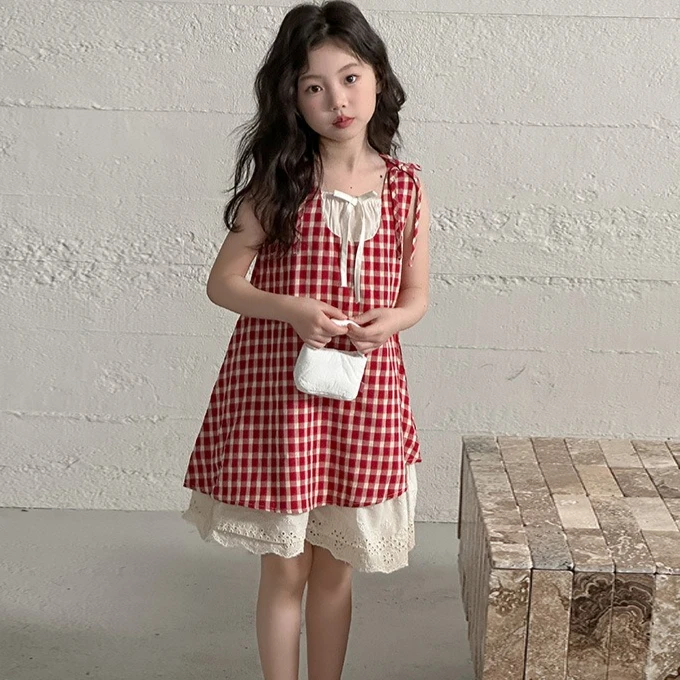 

Юбка для девочек, новинка лета 2024, детская одежда, корейская ветровая одежда для девочек, праздничный стиль, детская юбка принцессы, повседневная, простая, на каждый день