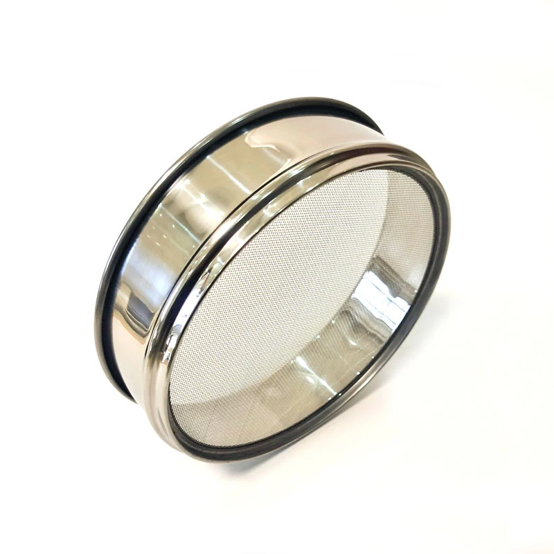 1pc Lab 4-400 Mesh Stainless Steel Standard Test Sieve Dia 20cm Sampling Flour Sieve with Double-layer Punching Frame