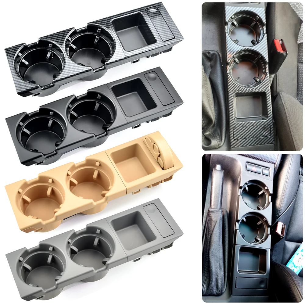 

For 1999-2006 BMW E46 3 Series Dual Hole Car Front Center Console Storage Tray Box Coin + Cup Drink Holders 51168217957