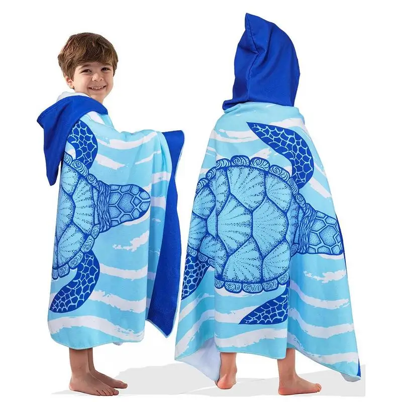 Outdoors Changing Robe Hooded Soft Terry Towel Housecoat Soft And Breathable Toddler Boy Girl Robes For Beach Outdoor