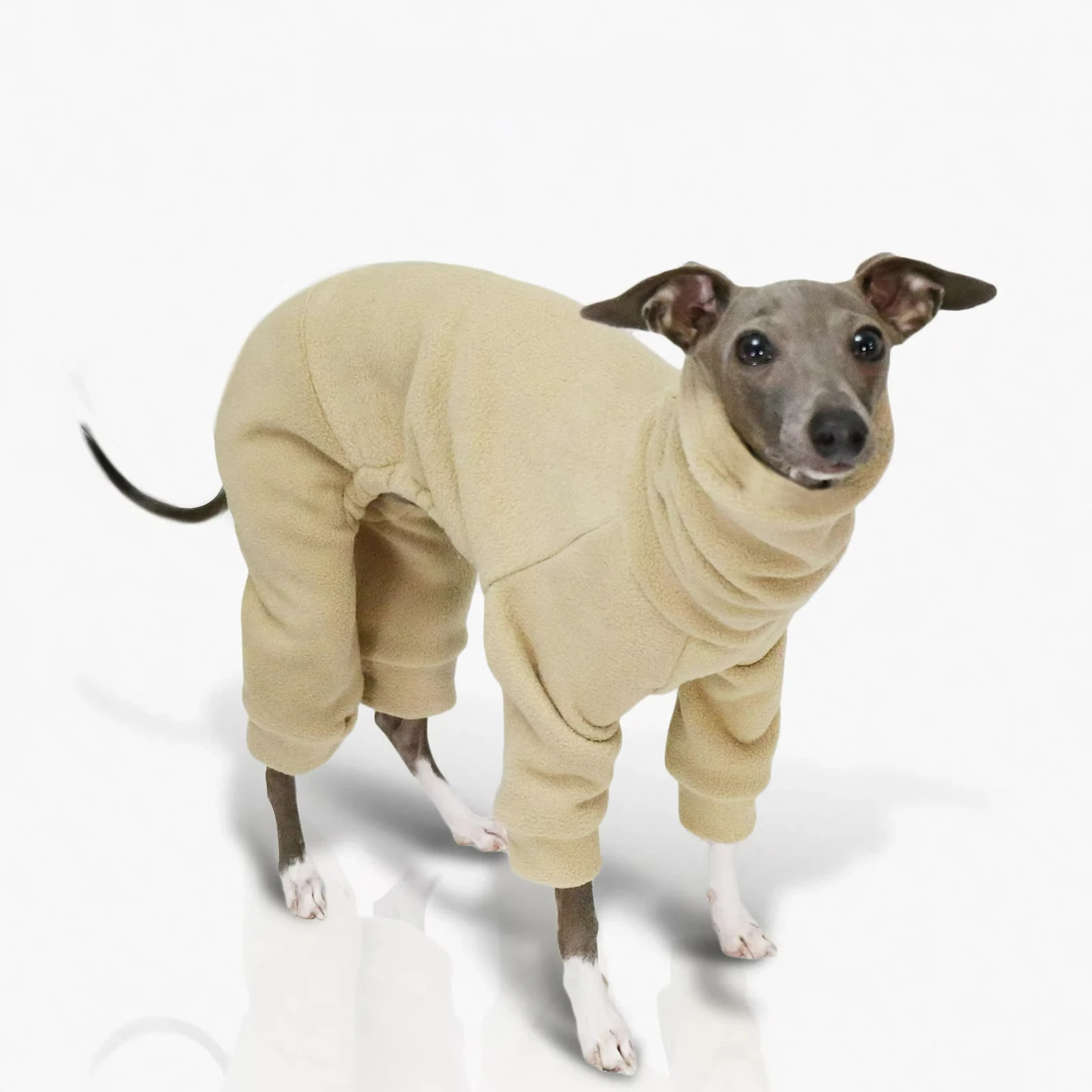 Winter Fleece Turtleneck Greyhound Onesie Comfortable Stretch Airless Terrier Dog Clothes Autumn Warm Whippet Jumpsuit