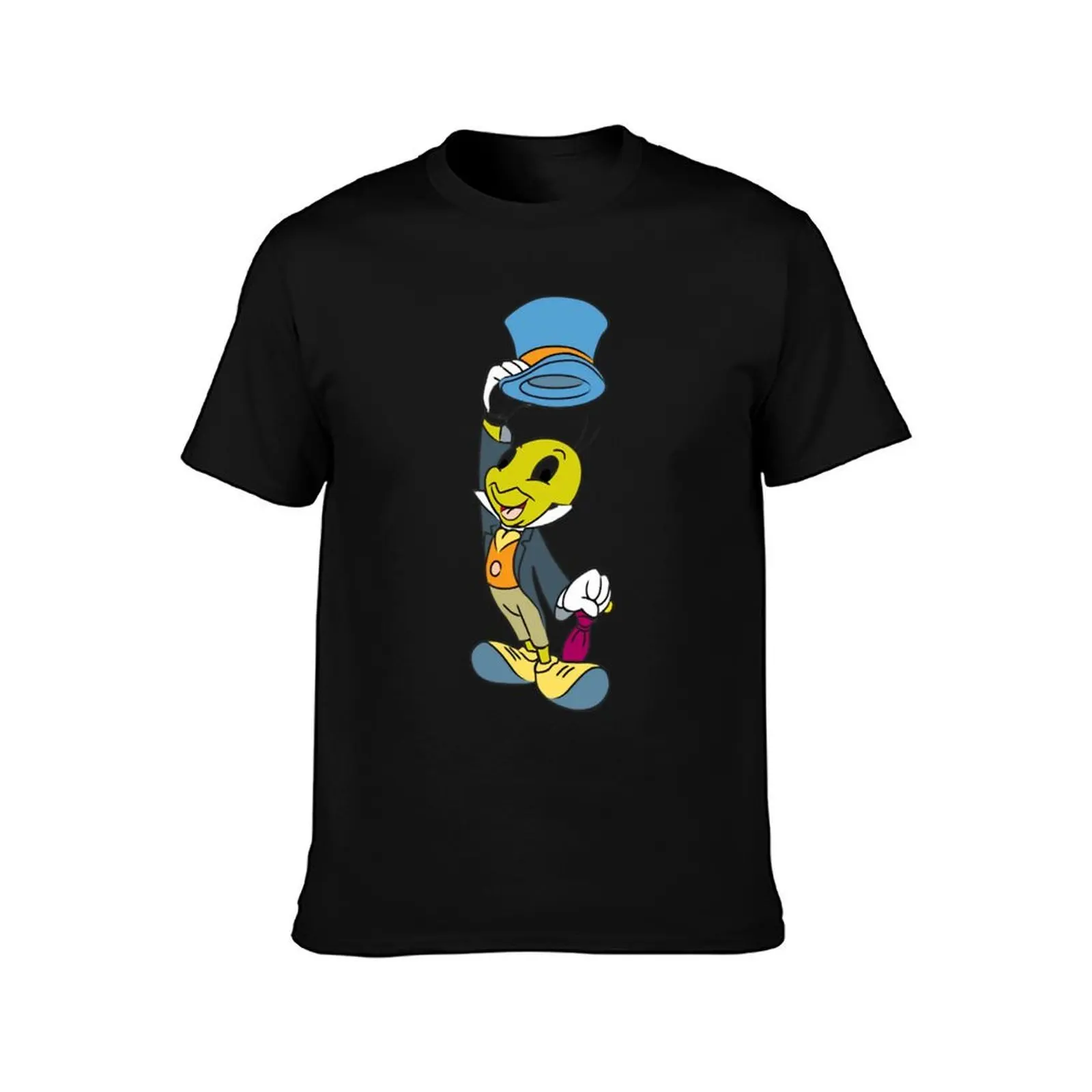 Jiminy cricket \t T-Shirt, Summer Casual Cotton Tee, Oversized Streetwear Tops, Vintage Graphic Print, Loose Fit Short Sleeve