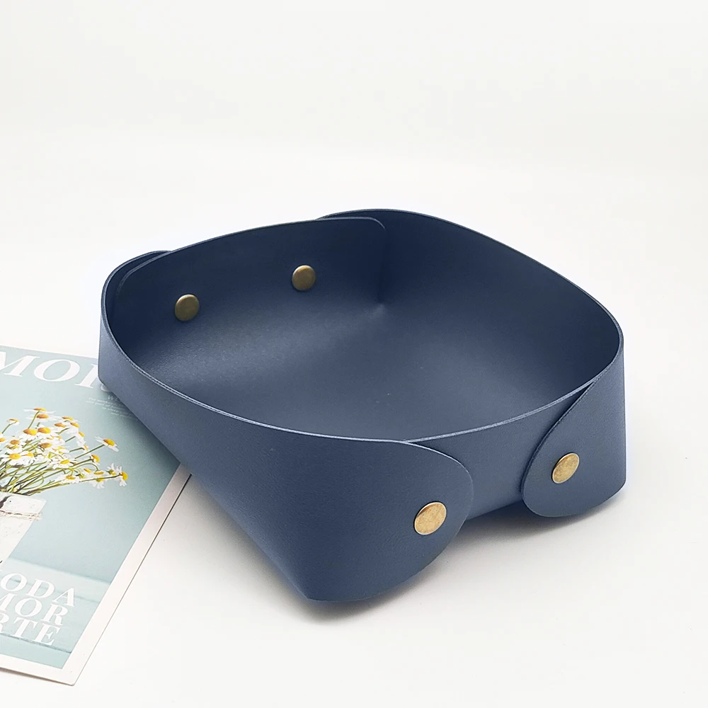 

WOTOR Soft Leather Rectangle Storage Container PU Leather Multiple Colors Foldable Storage Box For Ornament Boxes Packaging
