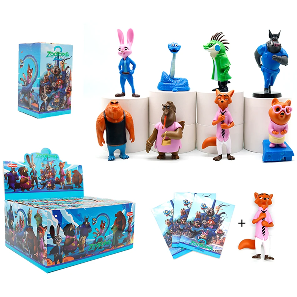 

Disney Crazy Zootopi Джуди и Ник мультяшные фигурки слепая коробка для вечеринок модное украшение загадочная коробка-сюрприз подарочная игрушка