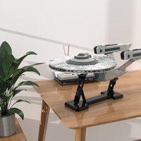 BuildMOC Interstellar Enterprise NCC-1701-A Spaceships Building Blocks Set Space Trek Federal Universe Cruiser Bricks Toy Kids