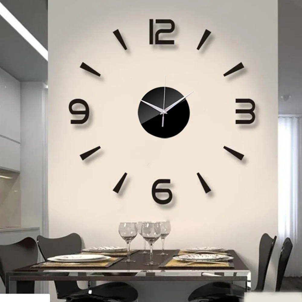 New 2022 New 3D Wall Clock Mirror Wall Stickers Fashion Living Room Quartz Watch DIY Home Decoration Clocks Sticker reloj de par