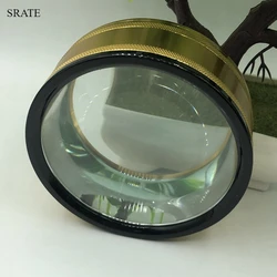 3.5X 100mm Magnifier Desktop Paperweight Magnifying Glasses Double Glass Lens Helping Hands for Reading Identification Loupe
