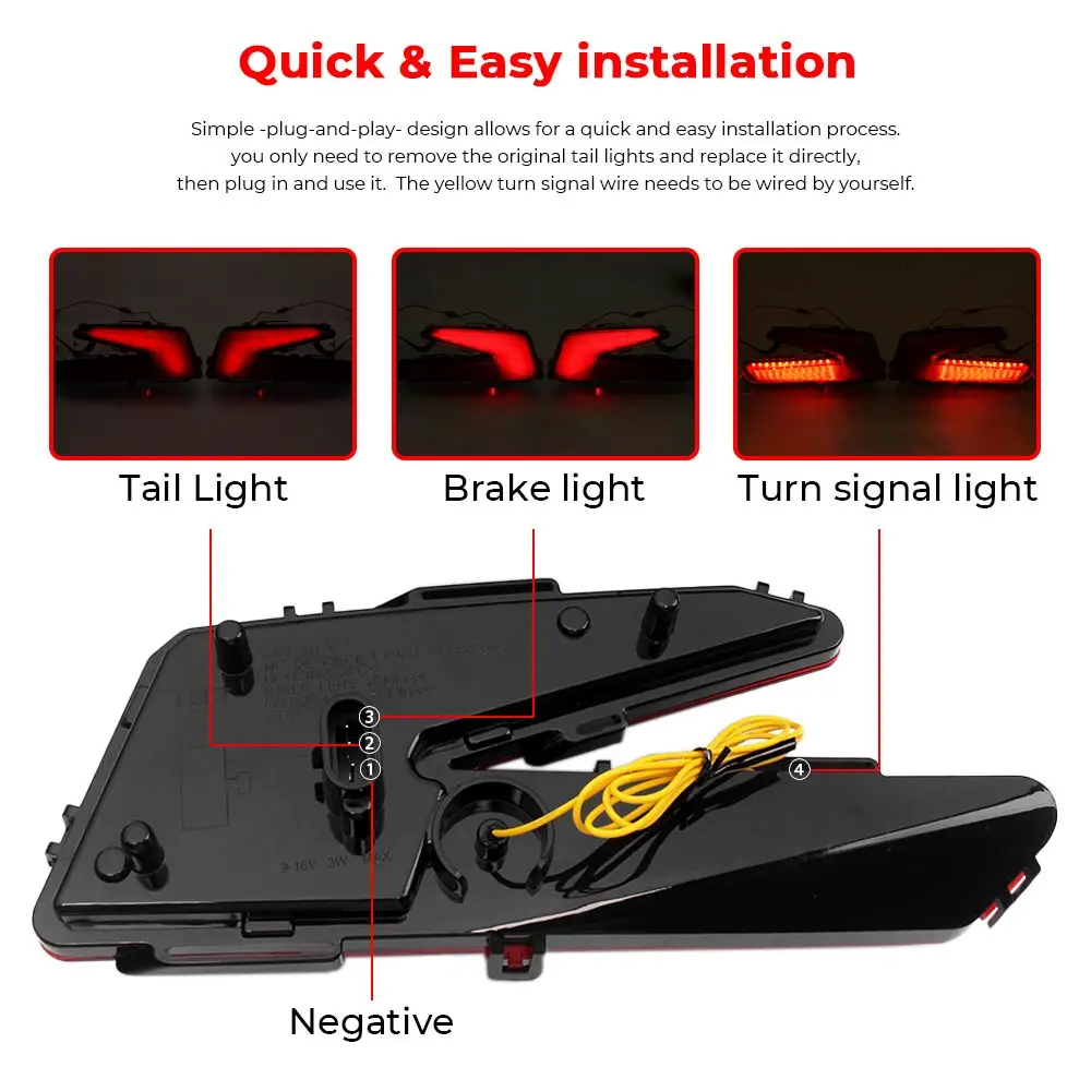 1 Pair LED Tail Light Assembly PMMA Accessory For Can-Am Maverick MAX X3 Turbo DS, 2021-2025 #710004743 710004744