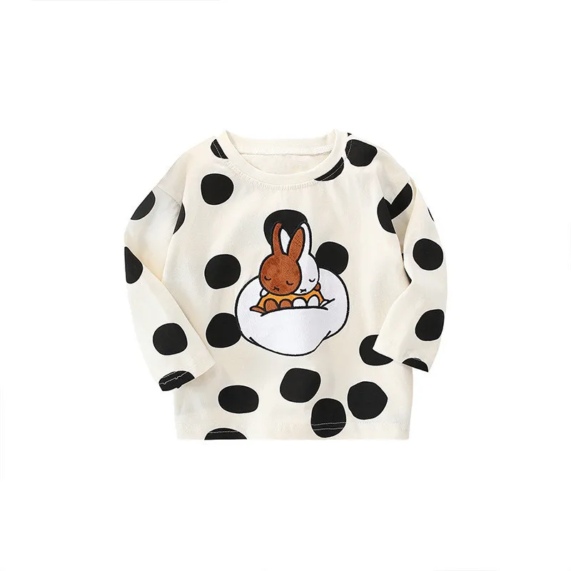 Jumping Meters 2-7T Einhorn Langarm-T-Shirts für Mädchen, Kinder, Herbst, Frühling, Baby-Jungen-Kleidung, modische Kleinkind-Shirts – Detail 5