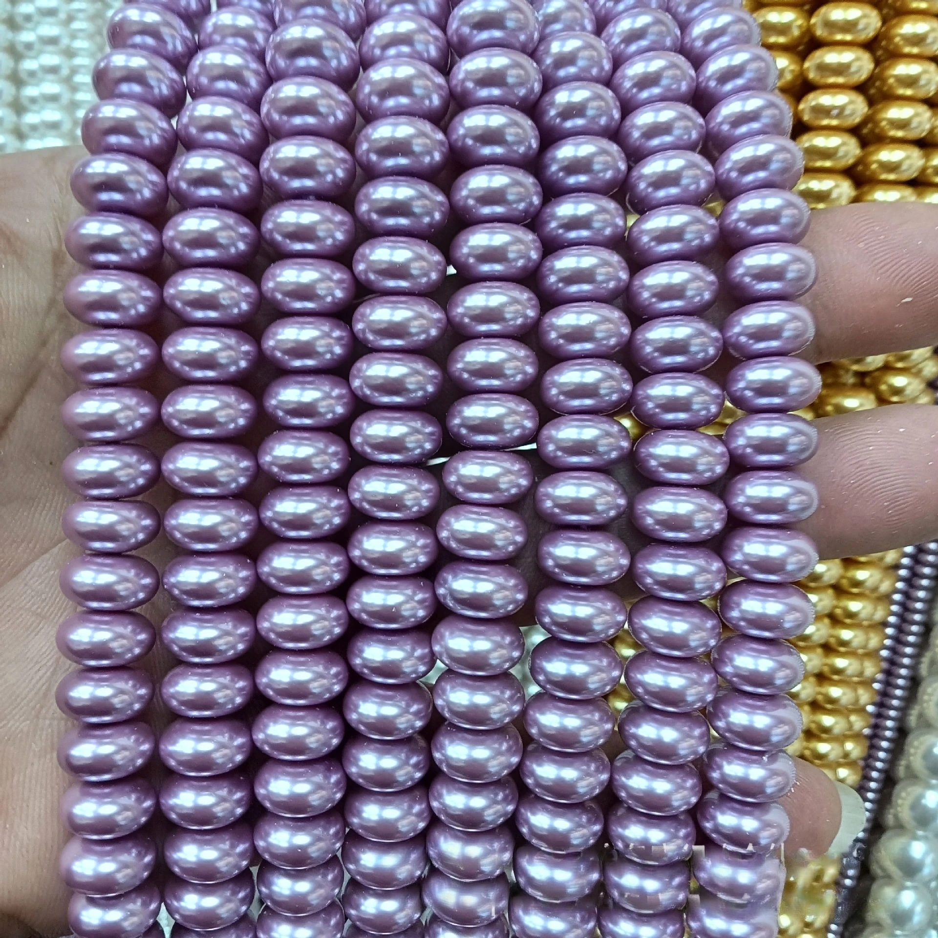 High Imitation Pearl, Colorful Abacus Beads, Scattered Beads, DIY Jewelry Accessories, Handmade Bracelets, Necklaces, Wholesale