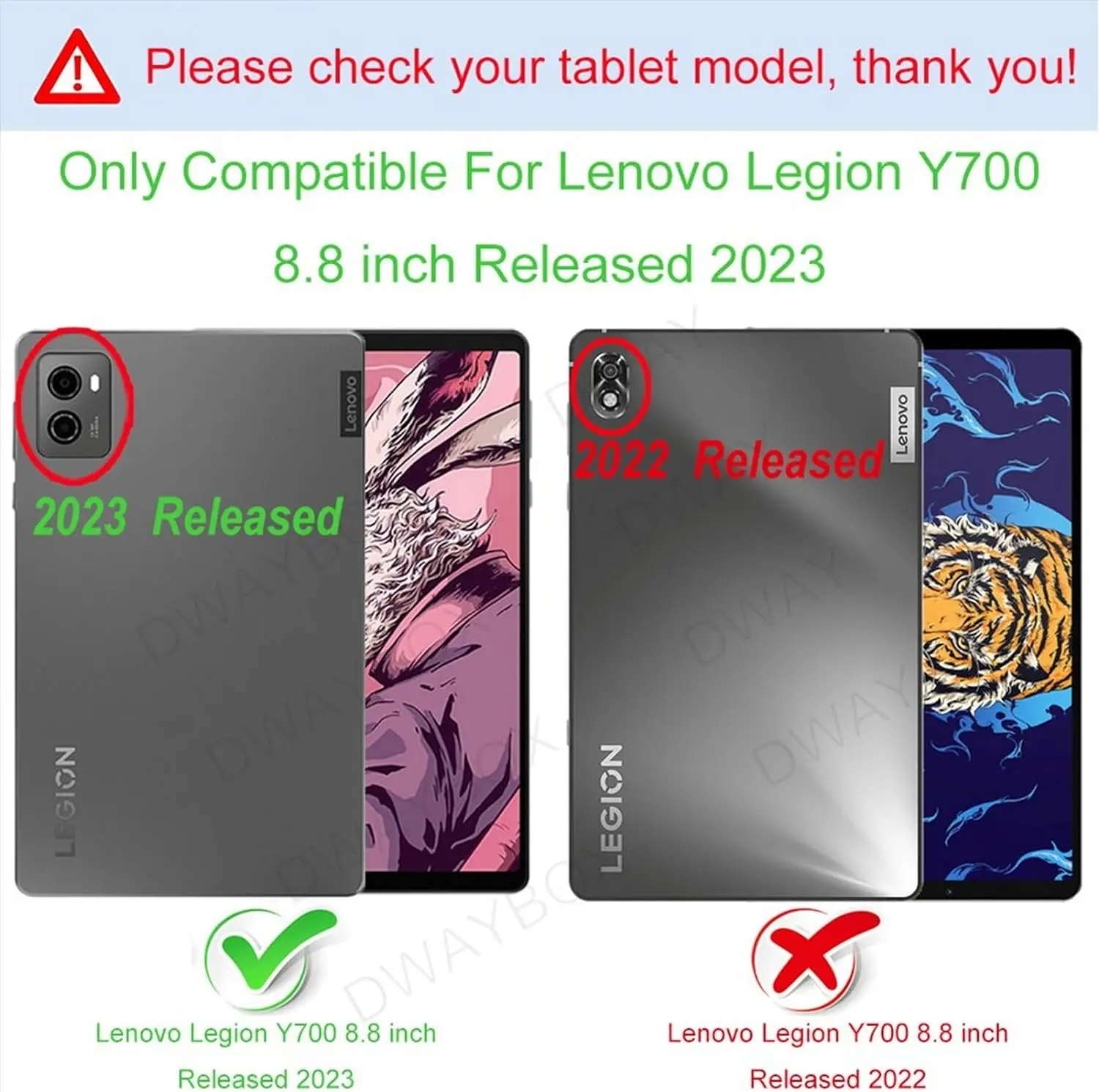 For Lenovo Legion Y700 8.8 inch 2nd Gen 2023 TB-320FC Cover Colorful Candy Wireless Bluetooth Keyboard Magnetic Leather Case